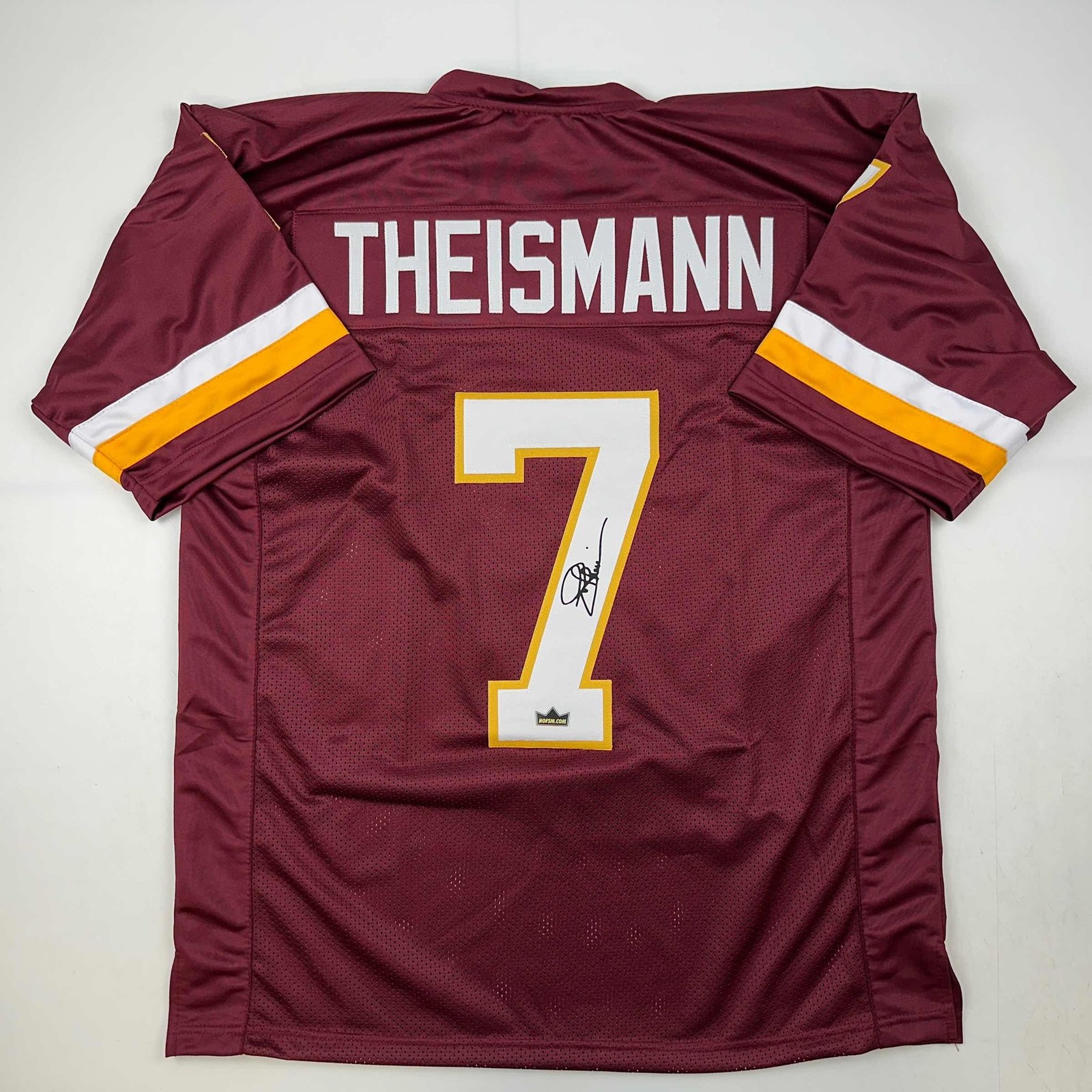 Facsimile Autographed Joe Theismann Washington Red Jersey Size Men's XL