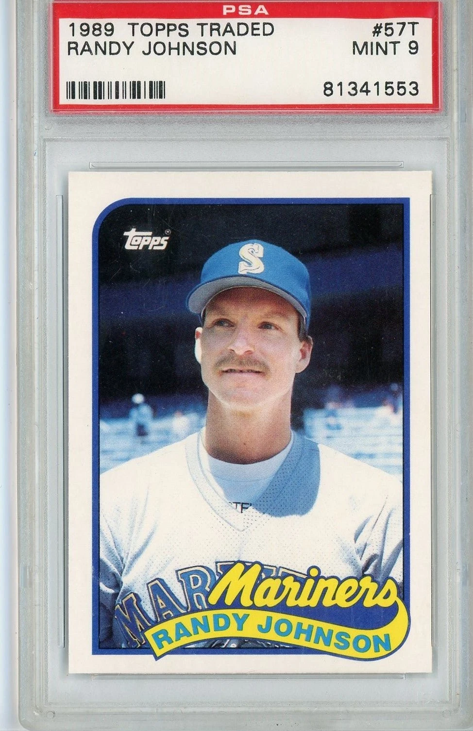 Graded 1989 Topps Traded Randy Johnson #57TTTT Rookie RC Card PSA 9