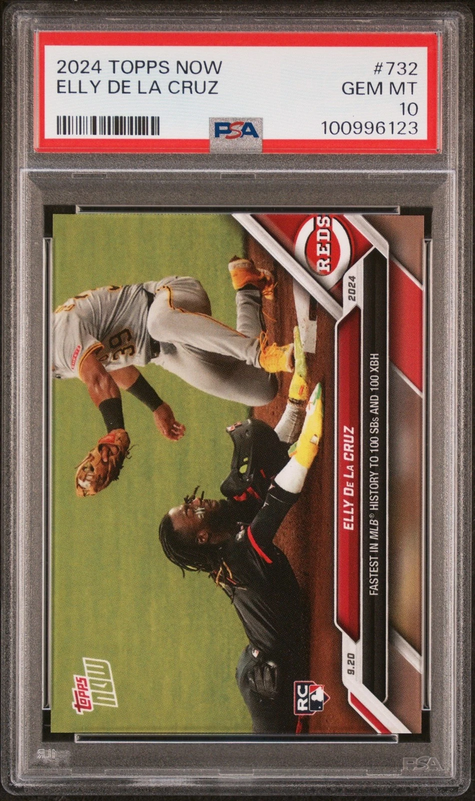 Graded 2024 Topps Now Elly De La Cruz #732 Rookie RC Card PSA 10 Gem