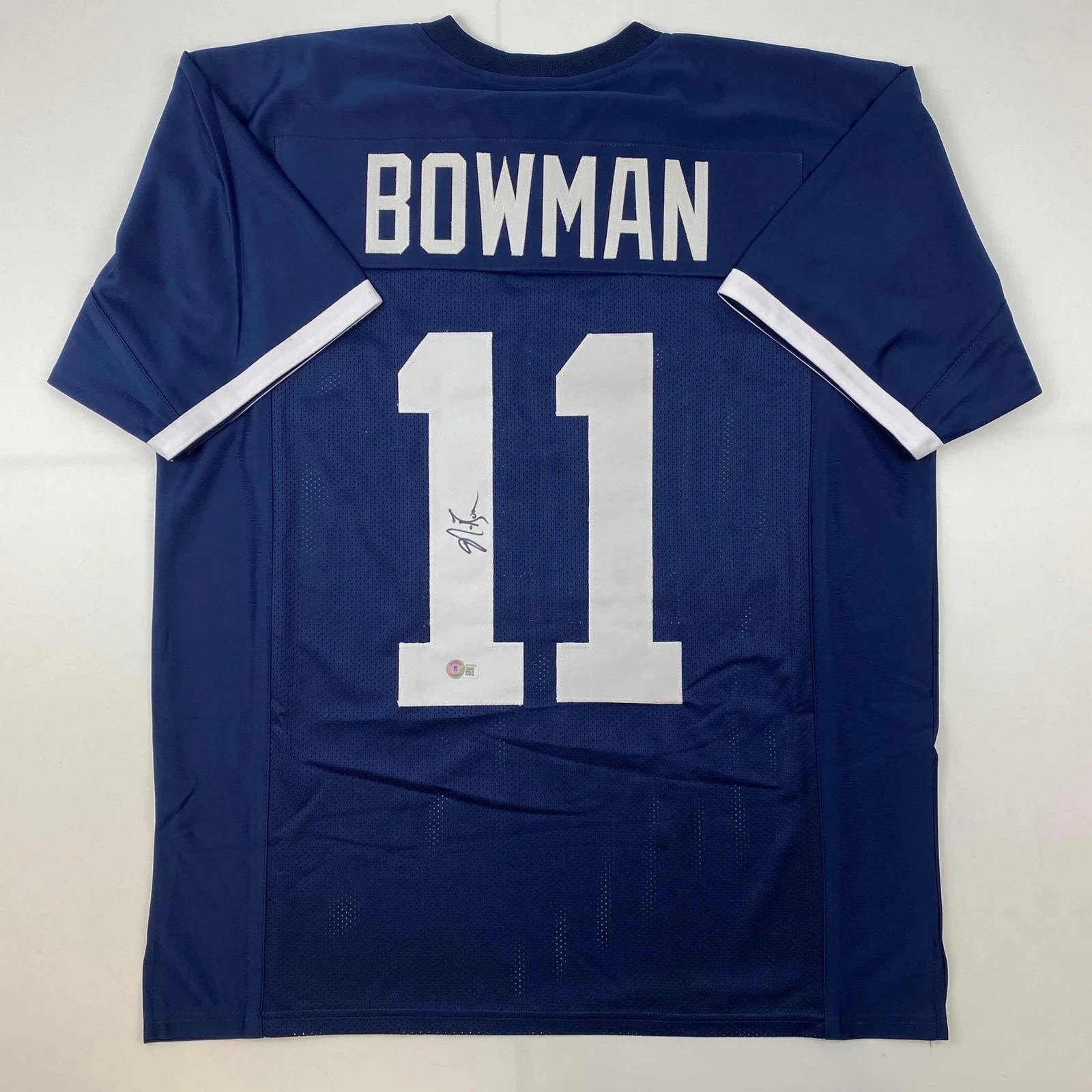 Autographed/Signed NaVorro Bowman Penn State Blue Jersey Beckett BAS COA