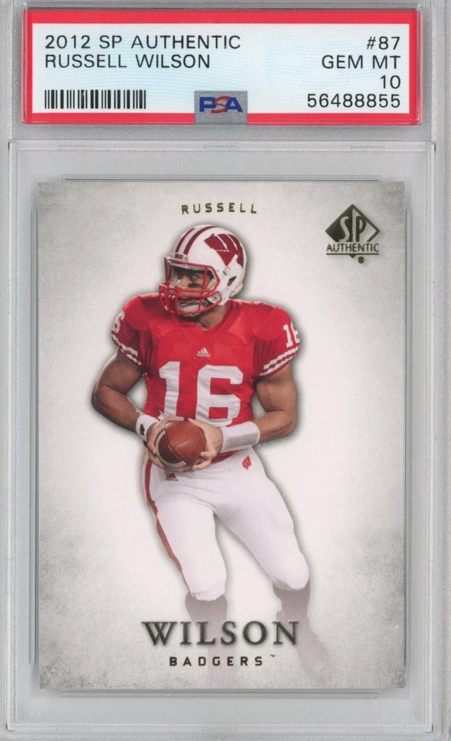Graded 2012 Upper Deck UD SP Authentic Russell Wilson 87 Rookie Card PSA 10
