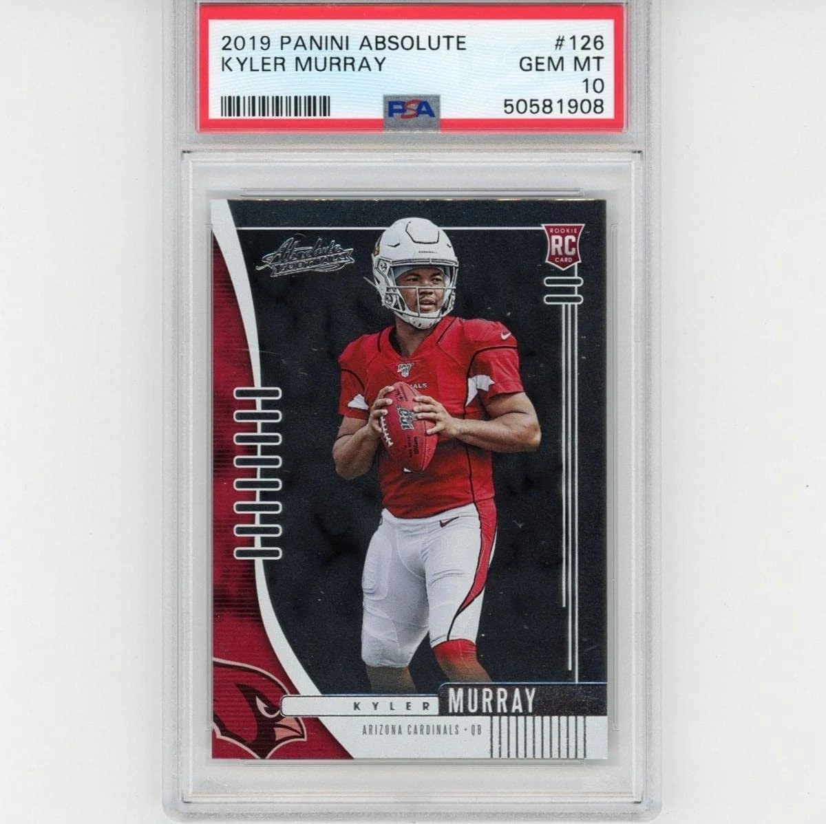 Graded 2019 Panini Absolute KYLER MURRAY #126 Rookie Card PSA 10 Mint