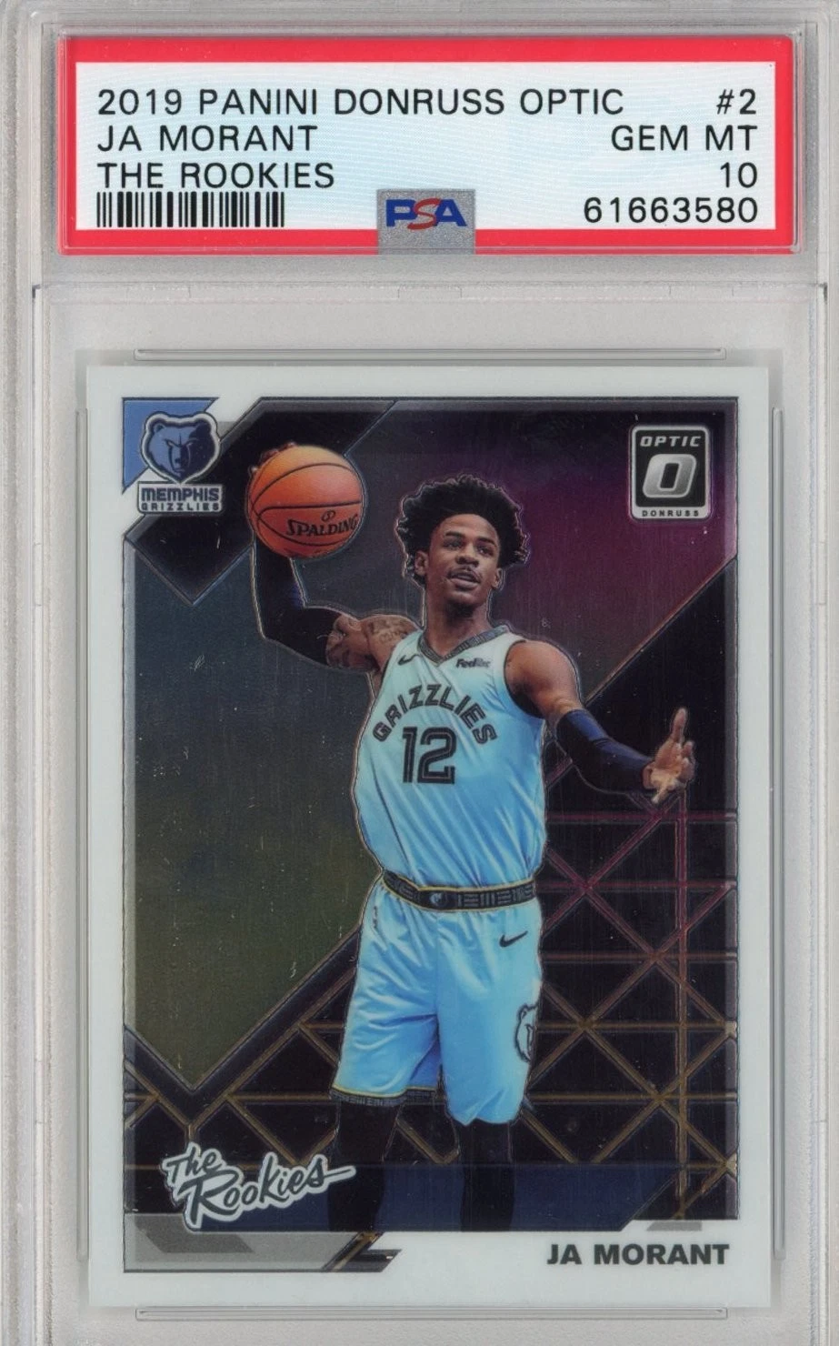 Graded 2019-20 Panini Donruss Optic Ja Morant #2 The Rookies Card PSA 10