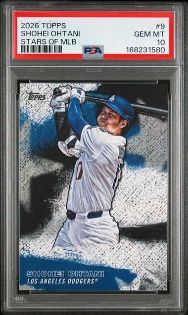 Graded 2026 Topps Shohei Ohtani #9 Stars of MLB Baseball Card PSA 10