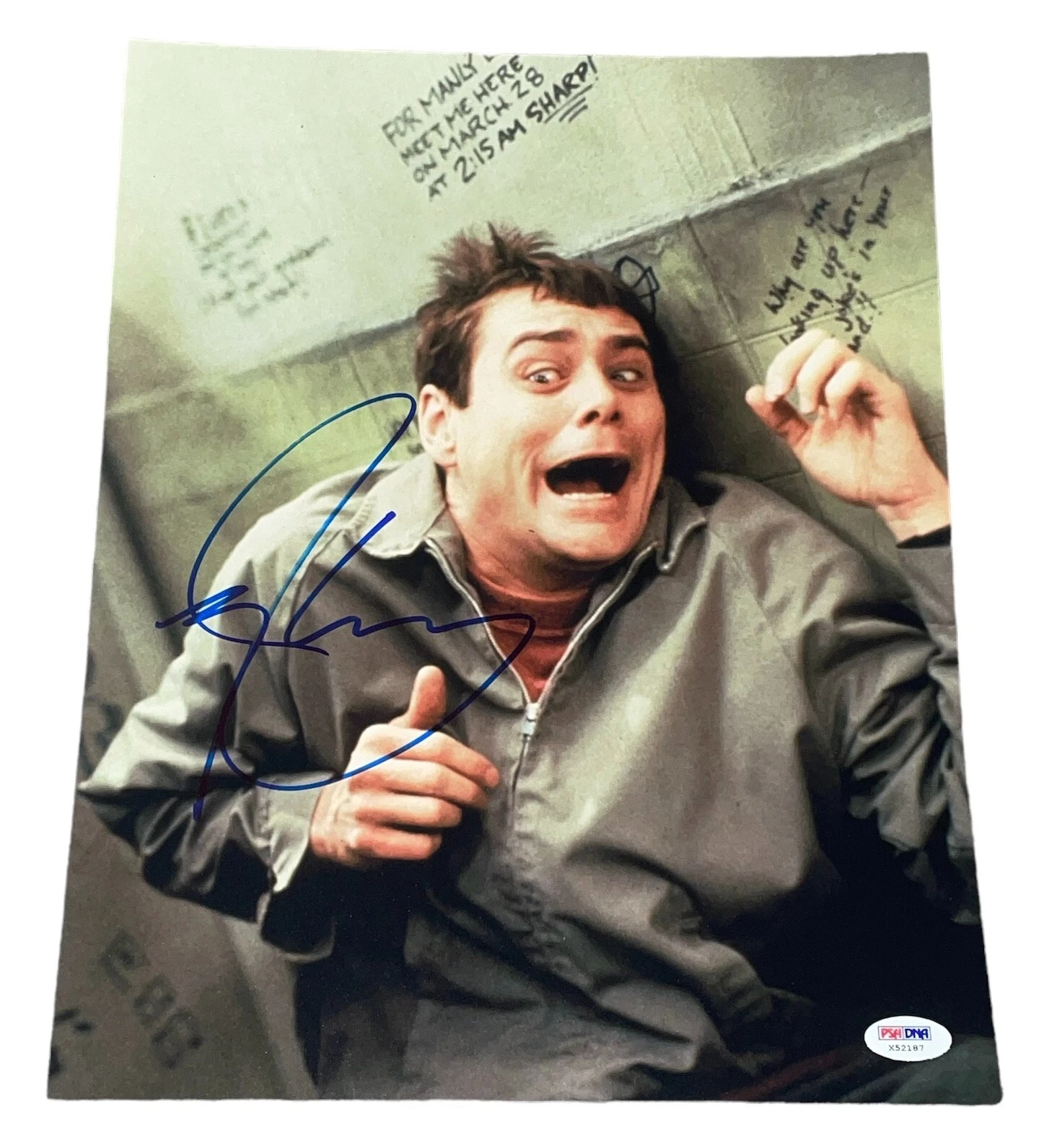 JIM CARREY SIGNED AUTOGRAPH 11×14 PHOTO DUMB AND DUMBER LLOYD RARE PSA COA NY A COLLECTIBLE MEMORABILIA