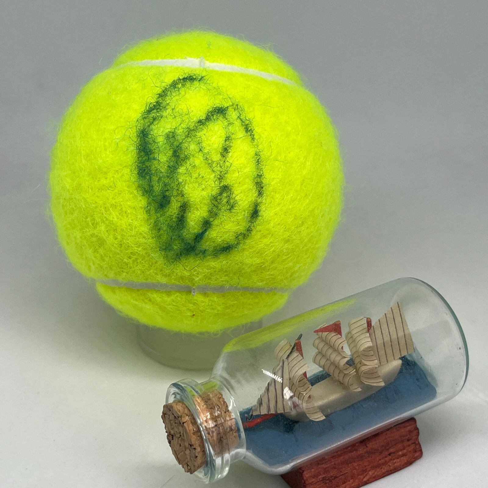 Novak Djokovic signed Wilson Tennis Ball JSA COA Rare Bold Auto 3461