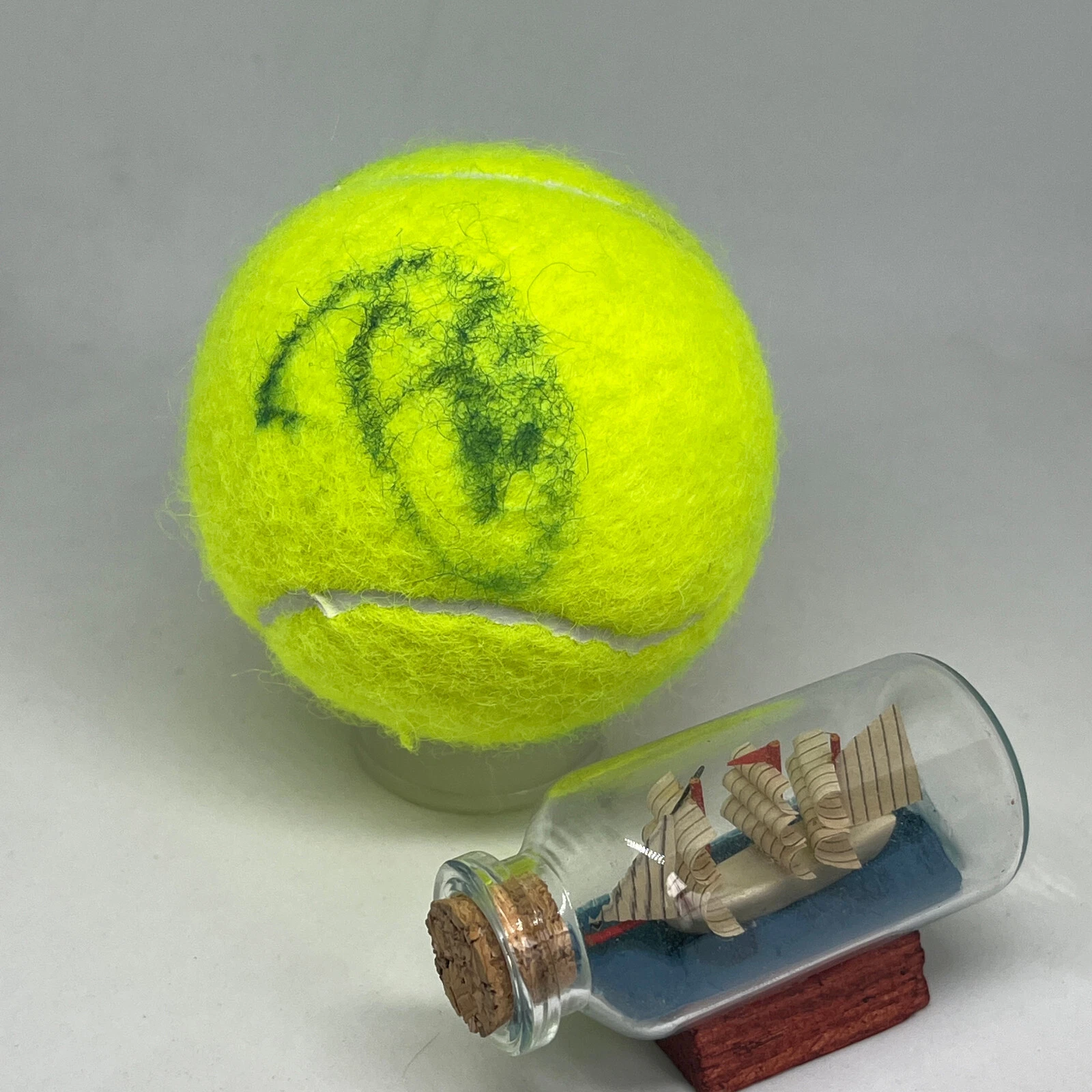 Novak Djokovic signed Wilson Tennis Ball JSA COA Rare Bold Auto 3467