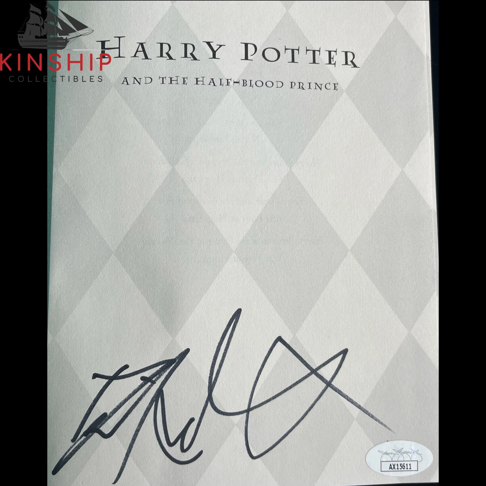 DANIEL RADCLIFFE SIGNED HARRY POTTER & THE HALF BLOOD PRINCE BOOK JSA COA E255 COLLECTIBLE MEMORABILIA