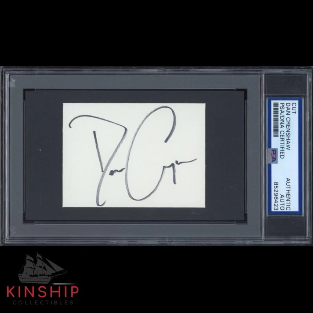 Dan Crenshaw signed cut PSA DNA Slabbed Auto US Rep Texas President Trump C3466
