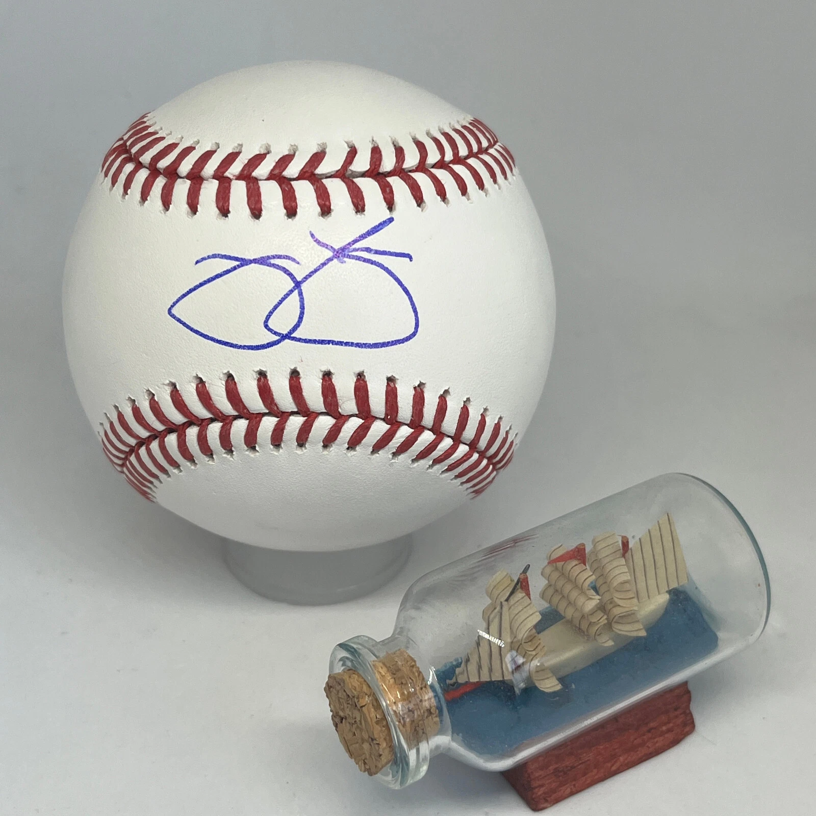 Jimmie Johnson signed Rawlings OML Baseball JSA COA NASCAR Racing Auto A3526