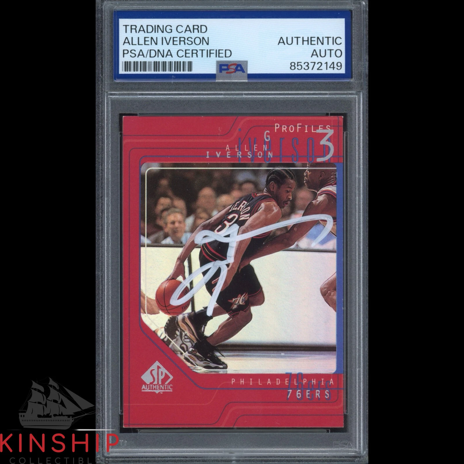 Allen Iverson signed 1997-98 Upper Deck SP Card PSA DNA Slabbed Auto C3559