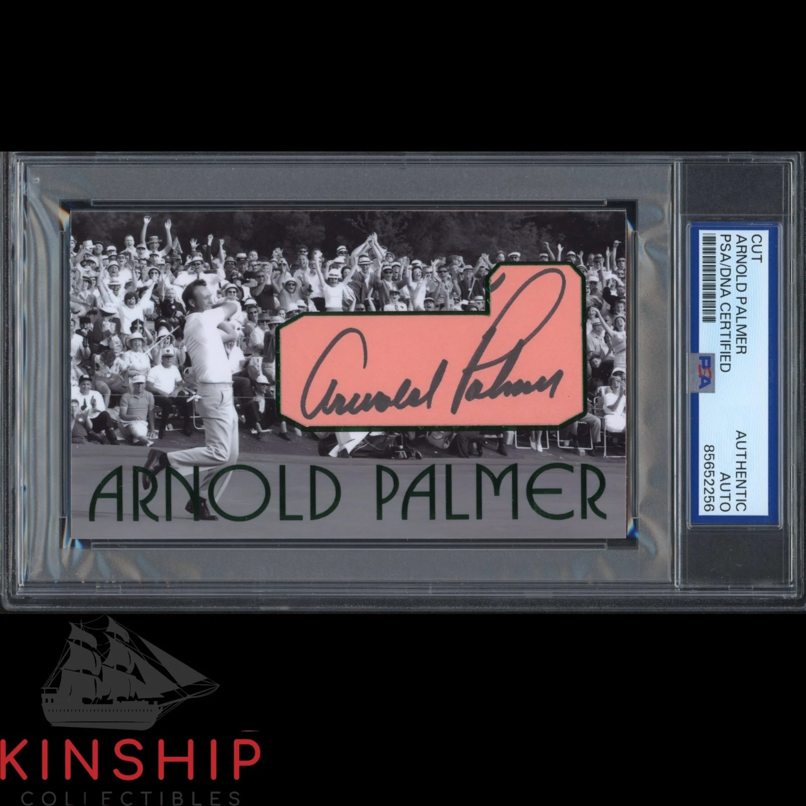 Arnold Palmer signed Cut 3x5 Custom Card PSA DNA Slab Masters Golf Auto C5681