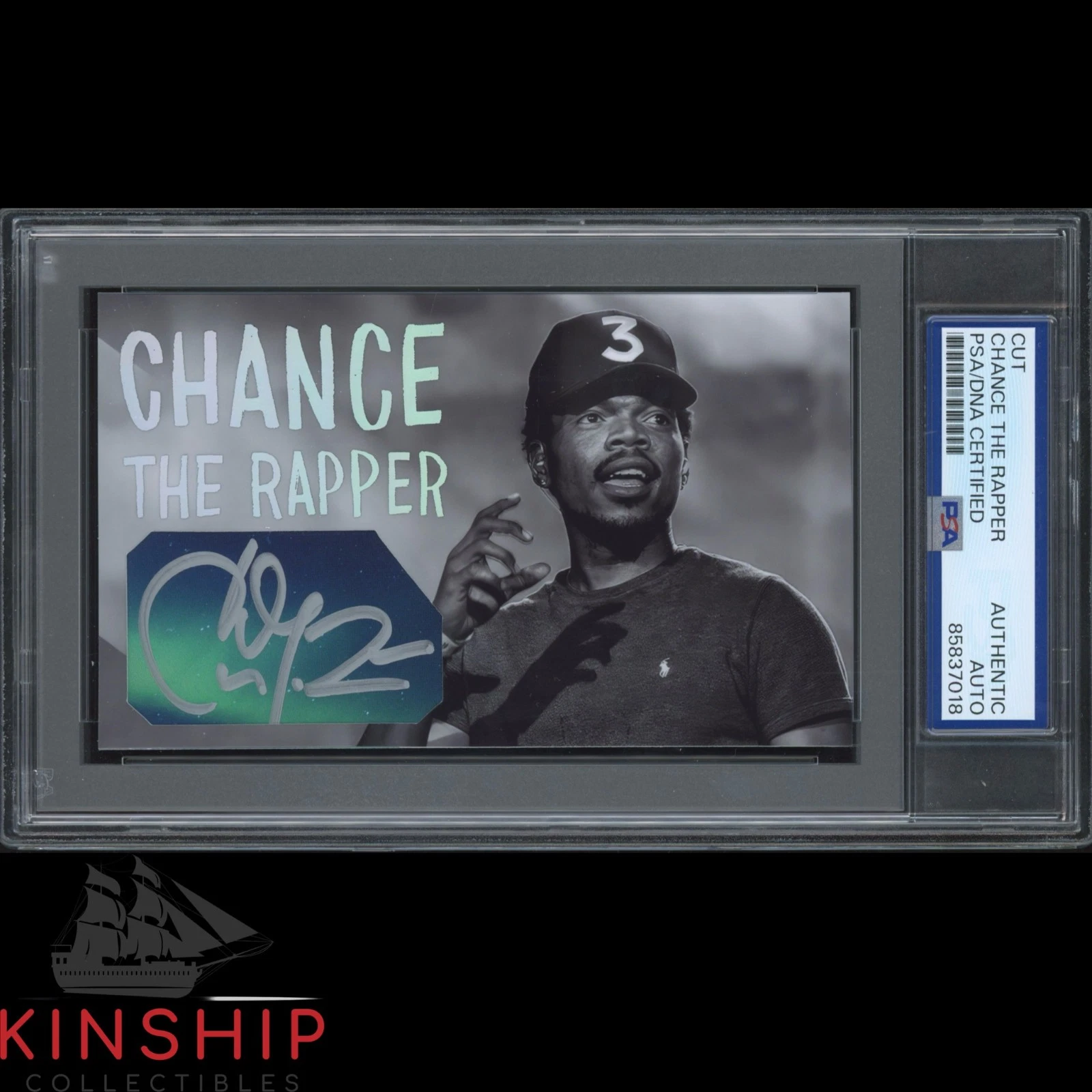 Chance The Rapper signed Cut 3x5 Custom Card PSA DNA Slab Music Auto C6481