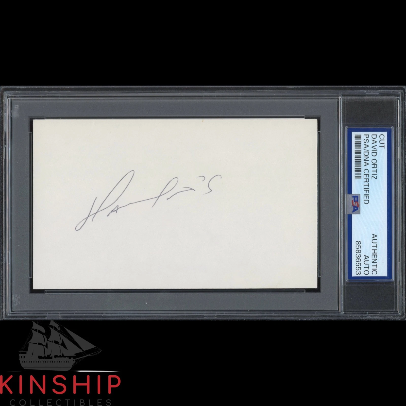 David Ortiz signed 3x5 Index Card PSA DNA Slab HOF Baseball Vintage Auto C6464