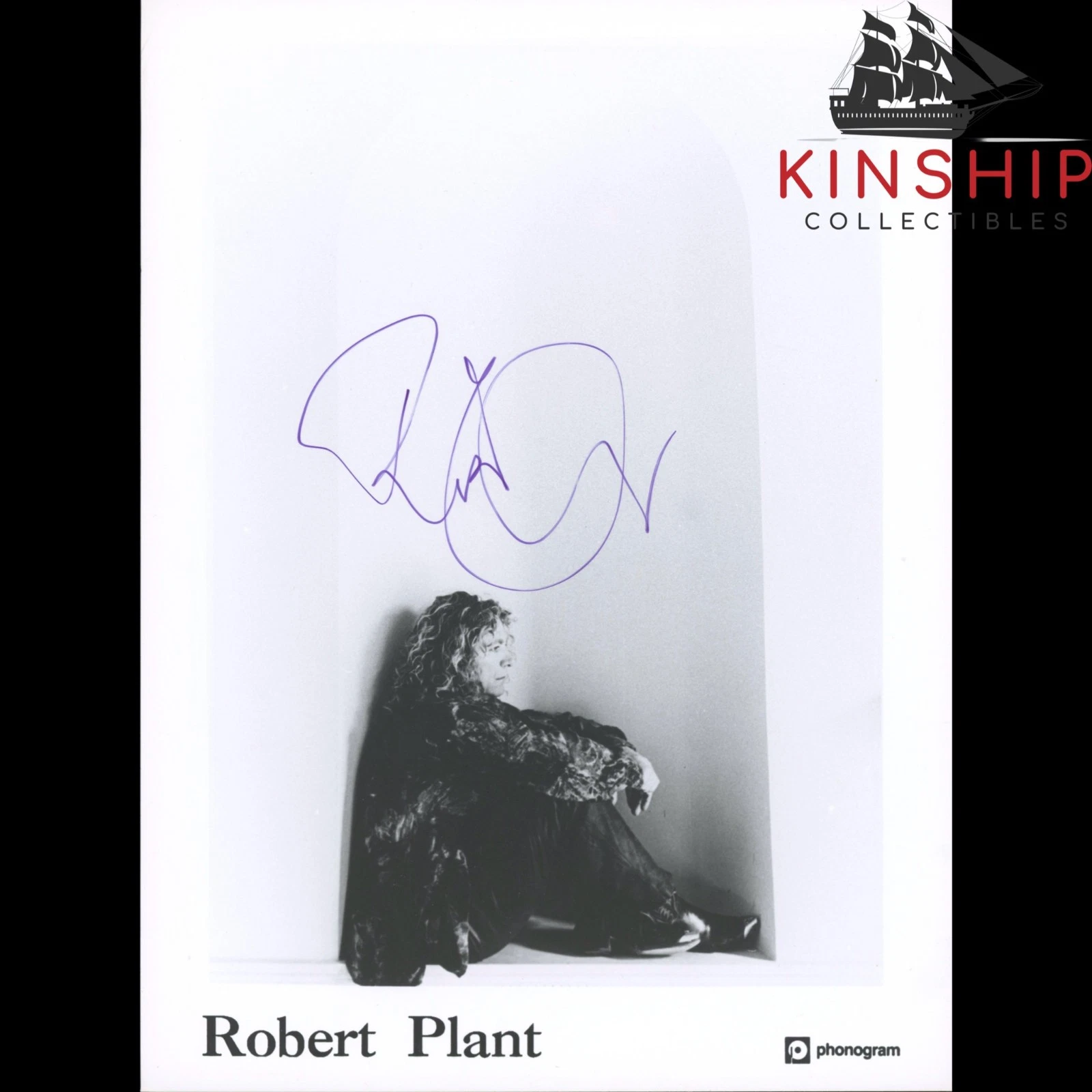 Robert Plant signed 7x9.5 Photo JSA LOA Led Zeppelin Music Auto Rare B2409
