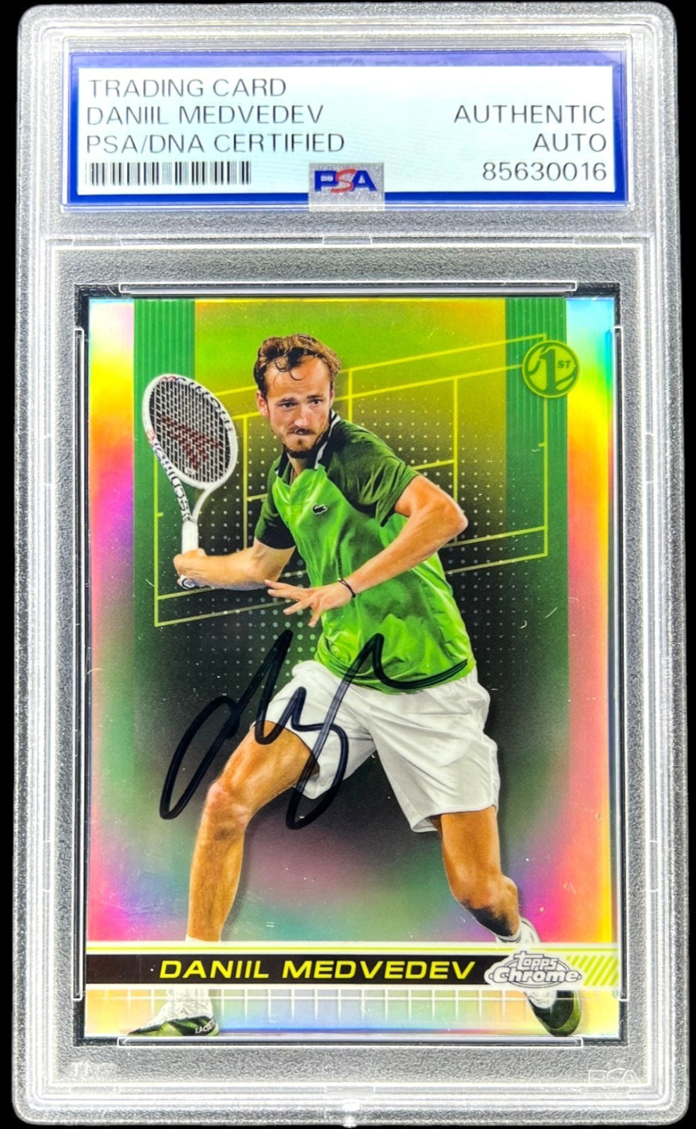 Daniil Medvedev Signed 2024 Topps Chrome #25 Tennis Auto PSA/DNA