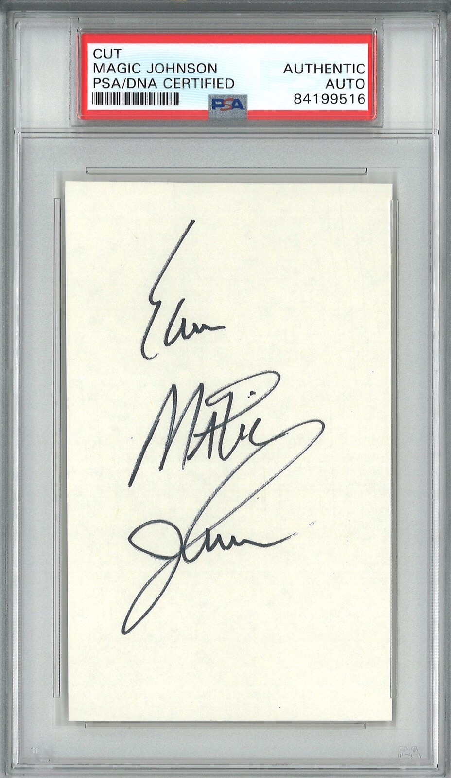 EARVIN MAGIC JOHNSON SIGNED CUT SIGNATURE PSA DNA RARE FULL NAME
