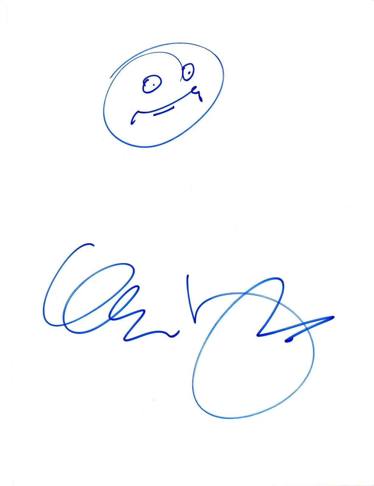 George Lopez Signed Autographed Hand Drawn Sketch COA VD