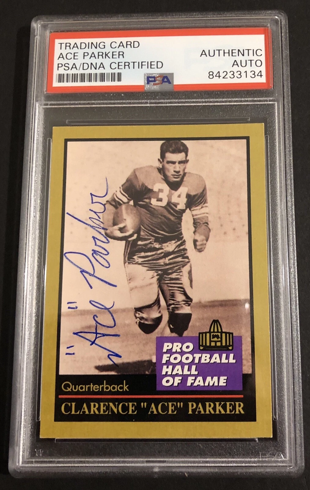 Clarence Ace Parker Signed Autographed Brooklyn Yanks Swell Card Psa/Dna