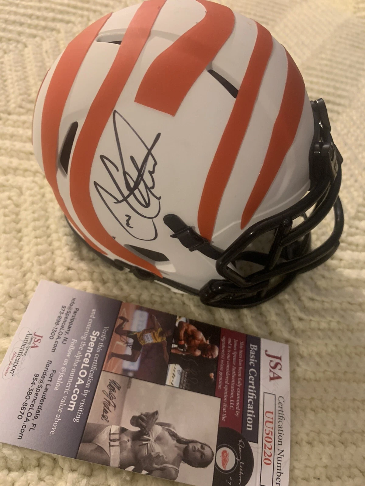 Cris Collinsworth Bengals Signed Lucar Eclipse Mini Helmet JSA Authenticated COA