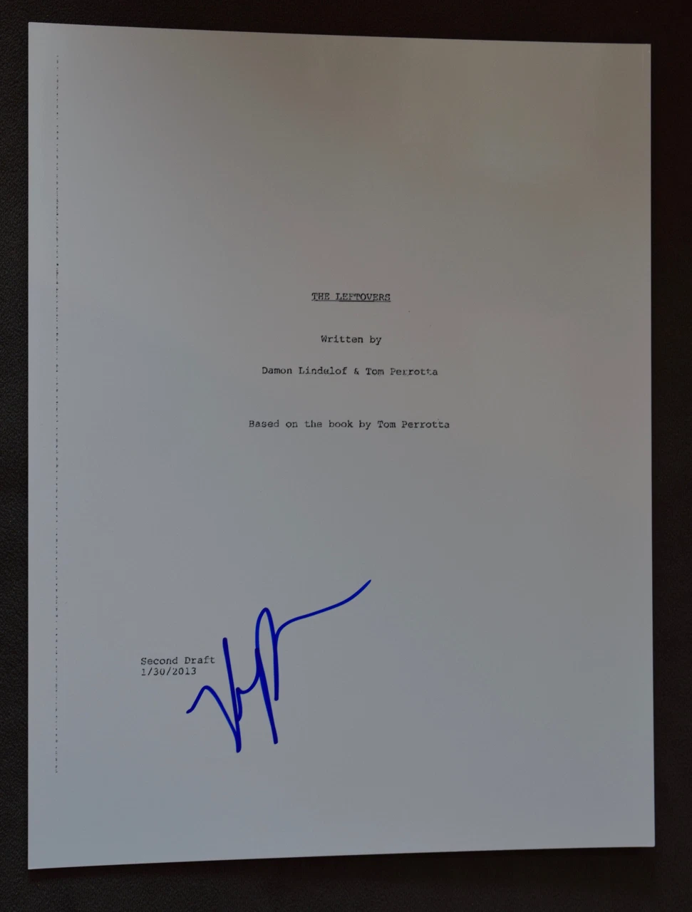 Amy Brenneman Signed Autographed The Leftovers  Full TV Pilot Script