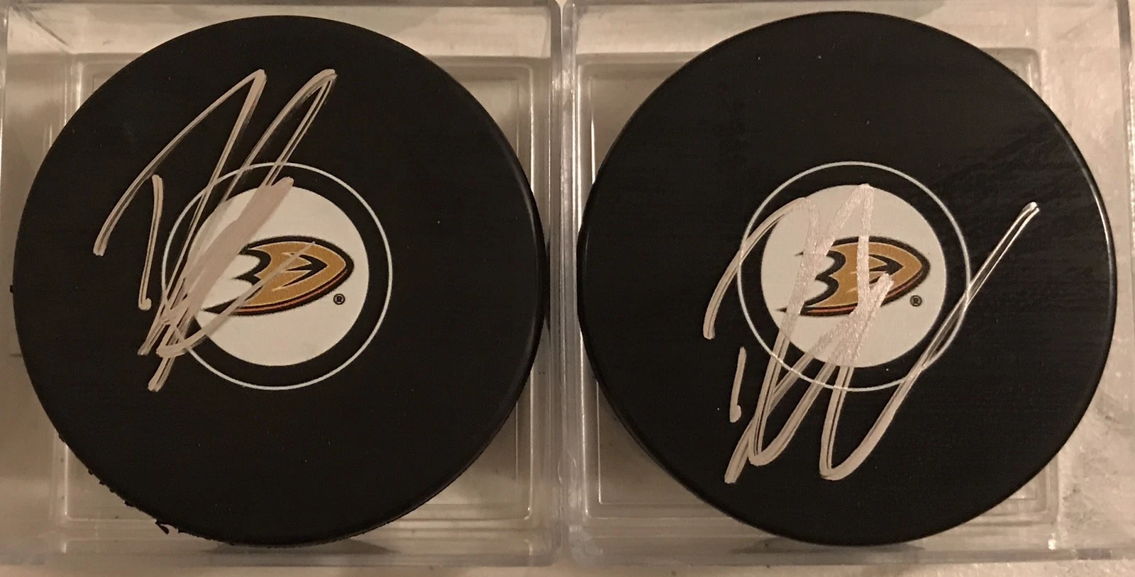 Ryan Kesler Signed Anaheim Ducks Logo Hockey Puck Coa Stanley Cup Rare