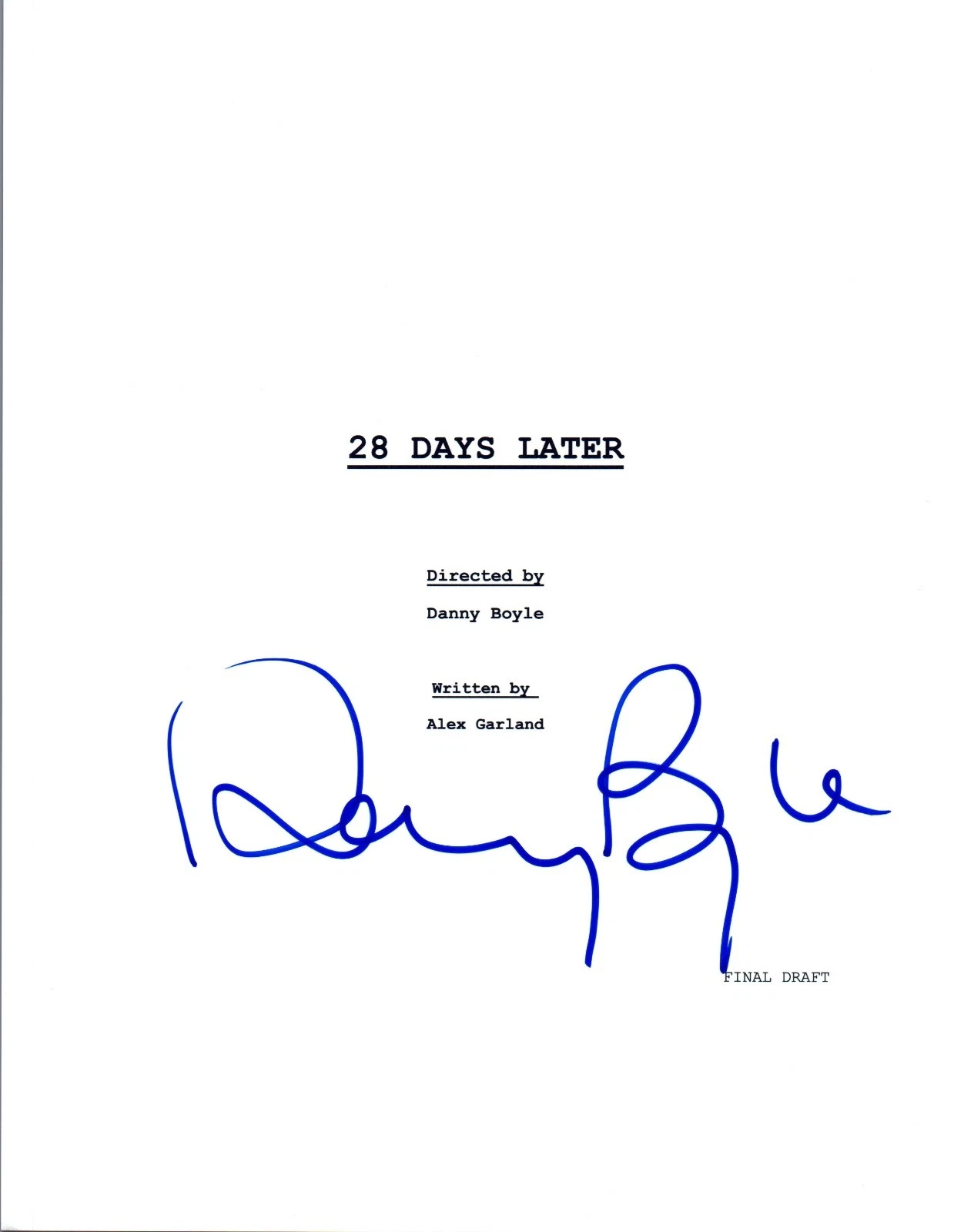 DANNY BOYLE SIGNED AUTOGRAPHED 28 DAYS LATER DIRECTOR MOVIE SCRIPT COA VD COLLECTIBLE MEMORABILIA