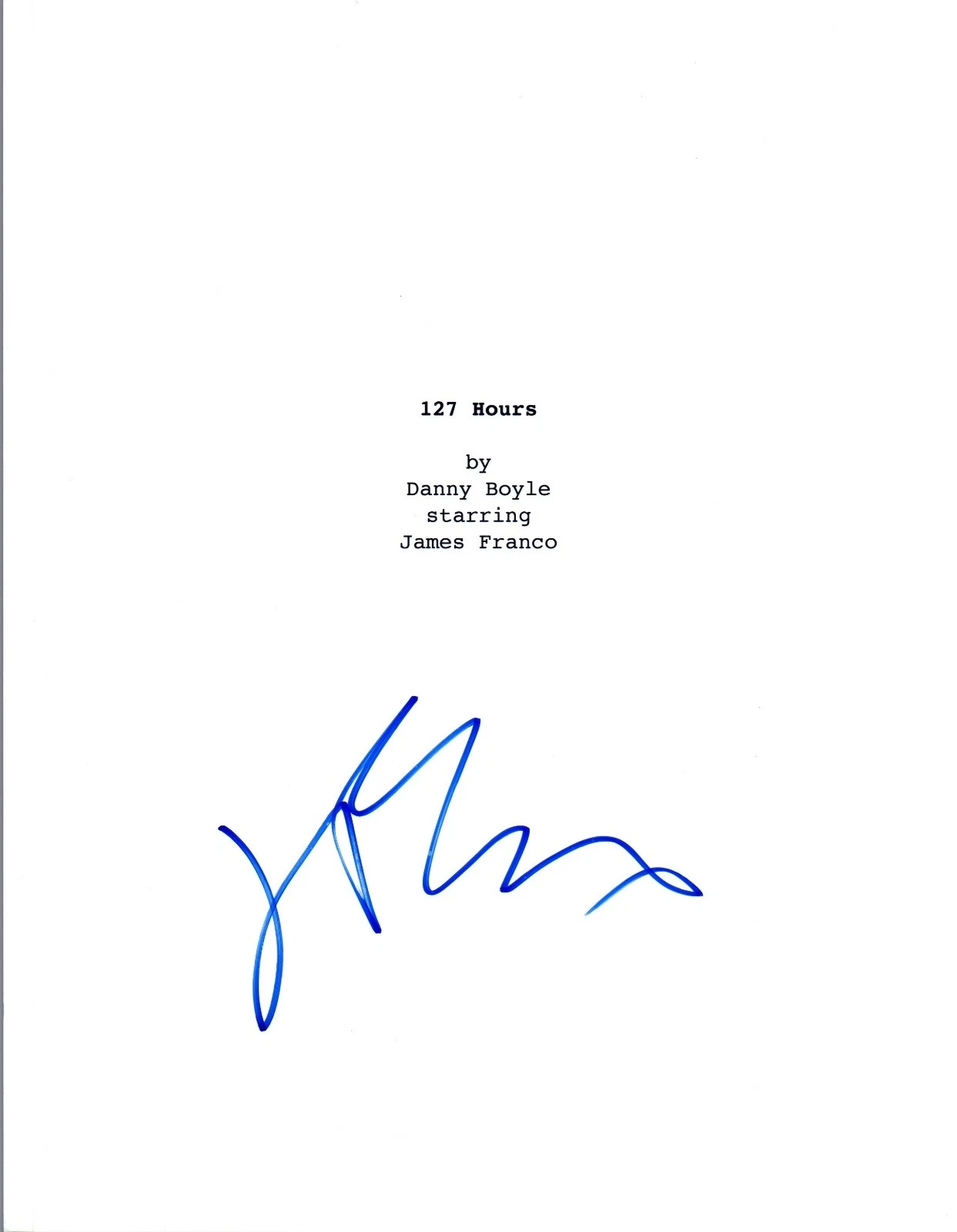 JAMES FRANCO SIGNED AUTOGRAPHED 127 HOURS MOVIE SCRIPT COA VD COLLECTIBLE MEMORABILIA