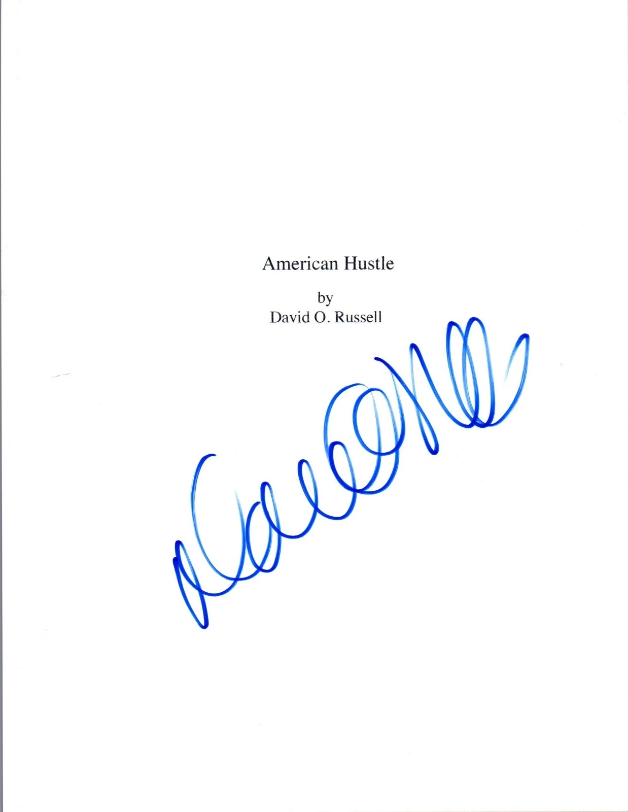 DAVID O. RUSSELL SIGNED AUTOGRAPHED AMERICAN HUSTLE FULL MOVIE SCRIPT COA VD COLLECTIBLE MEMORABILIA