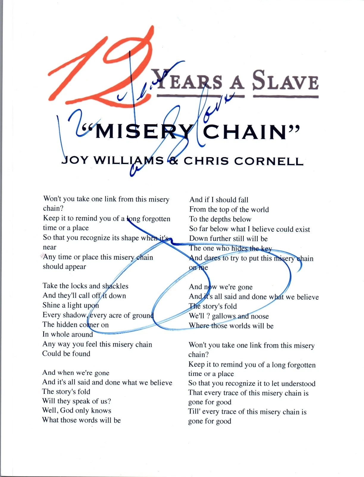 Joy Williams Signed Autograph 12 YEARS A SLAVE 