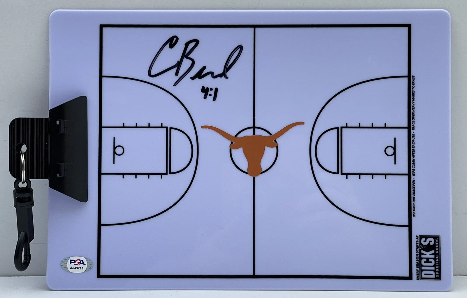 Chris Beard Signed Autographed Texas Longhorns Coaches Clipboard PSA/DNA