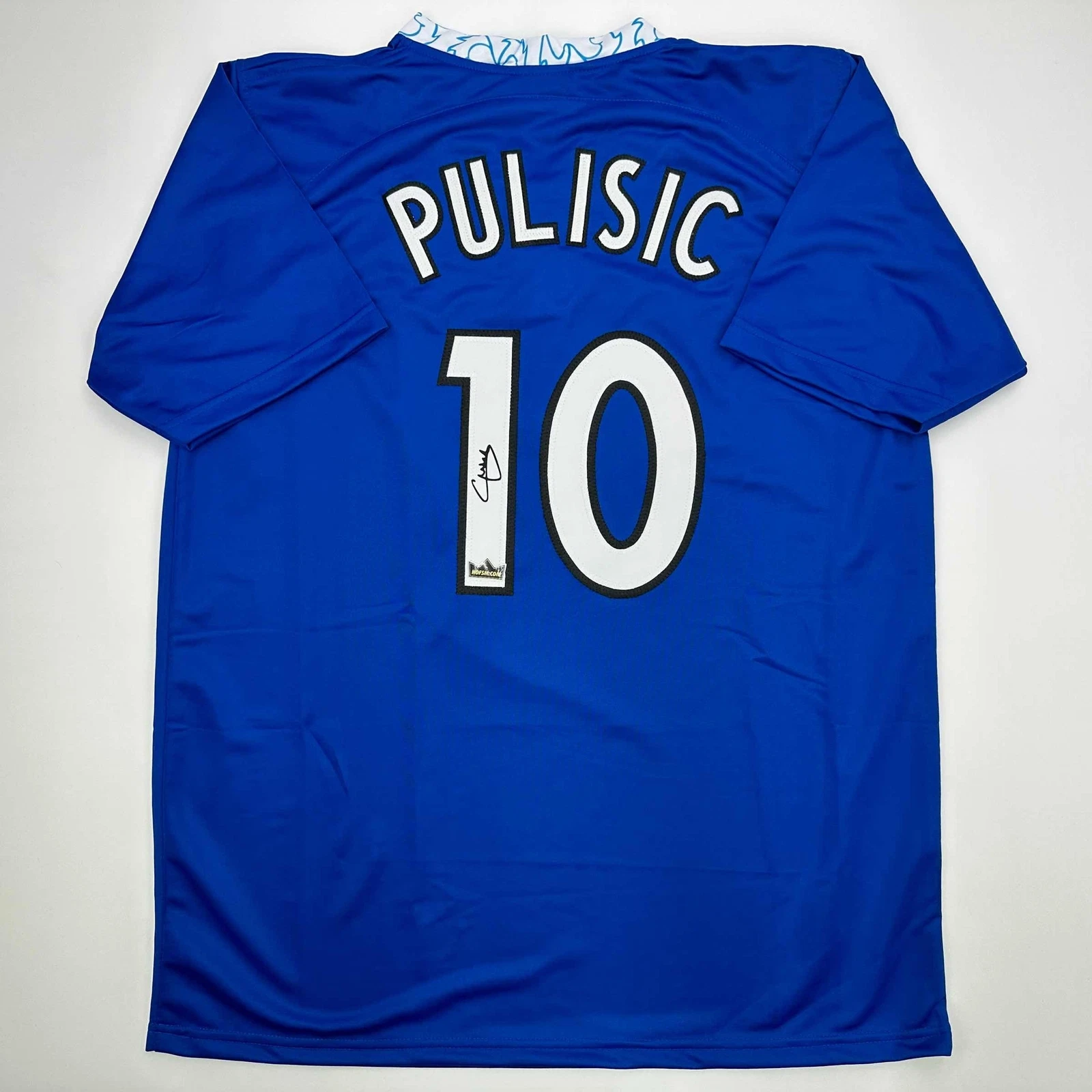 Facsimile Autographed Christian Pulisic Chelsea FC Blue Reprint Jersey Men's XL