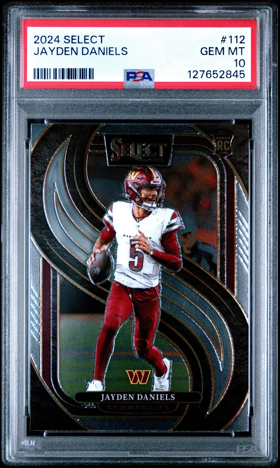 Graded 2024 Panini Select Jayden Daniels #112 Rookie RC Football Card PSA 10