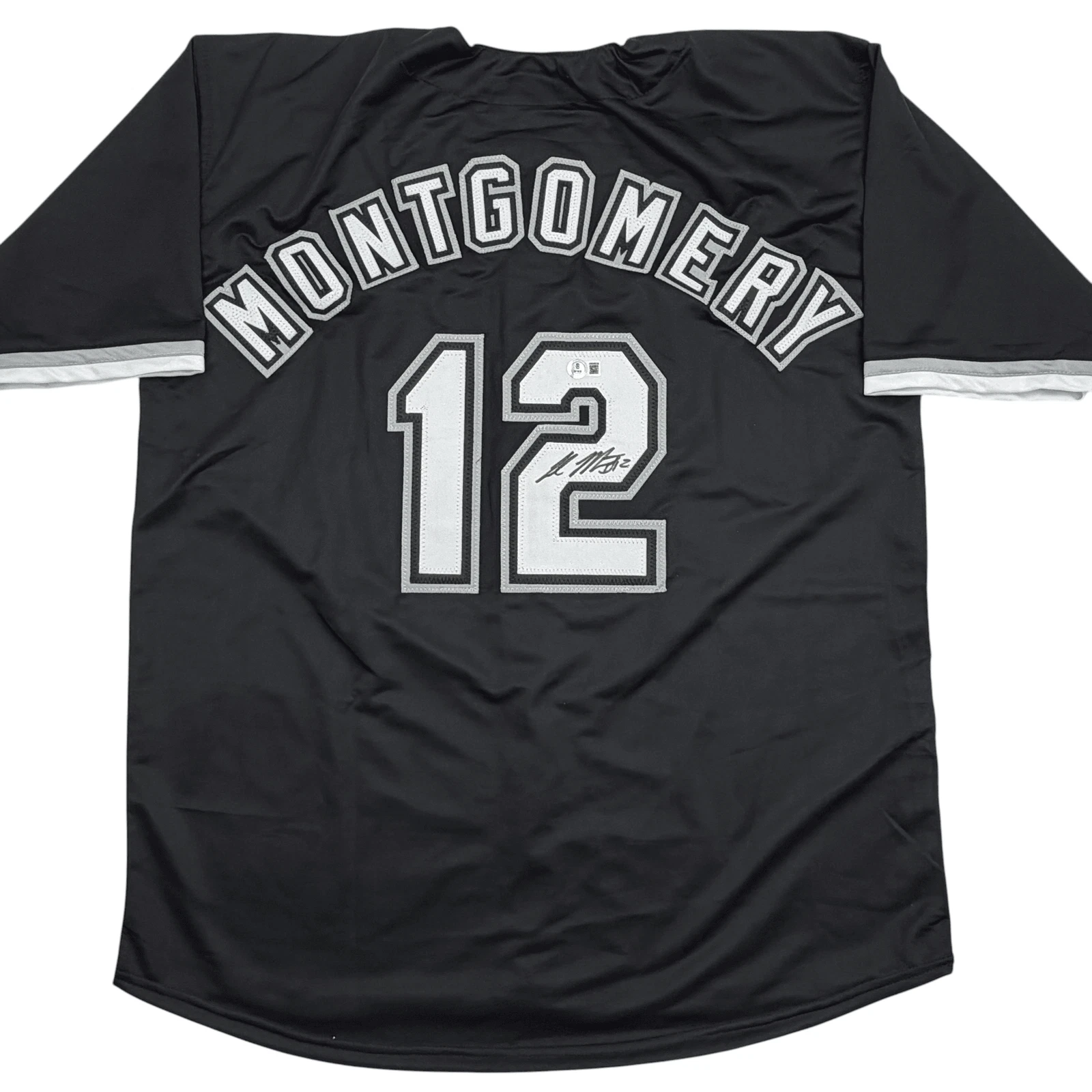 Autographed/Signed Colson Montgomery Chicago Black Jersey Beckett BAS COA