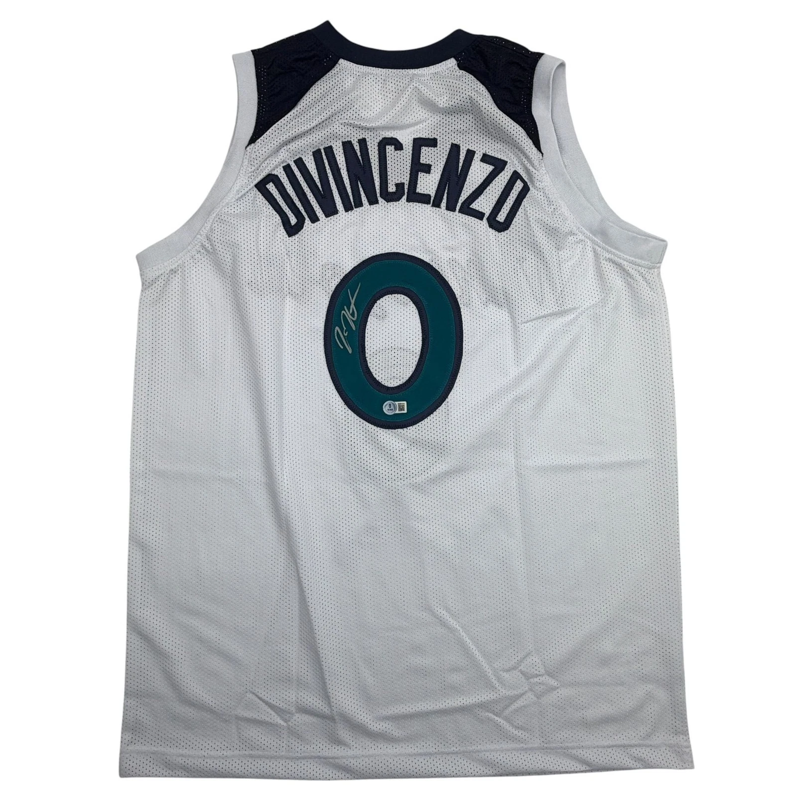 Autographed/Signed Donte Divincenzo Minnesota White Jersey Beckett BAS COA