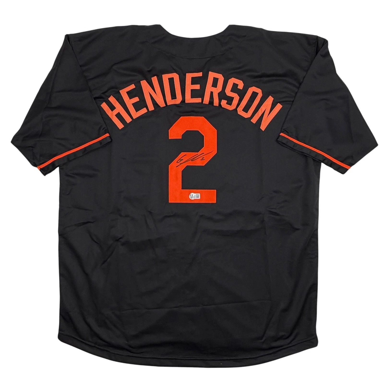 Autographed/Signed Gunnar Henderson Baltimore Black Jersey Beckett BAS COA