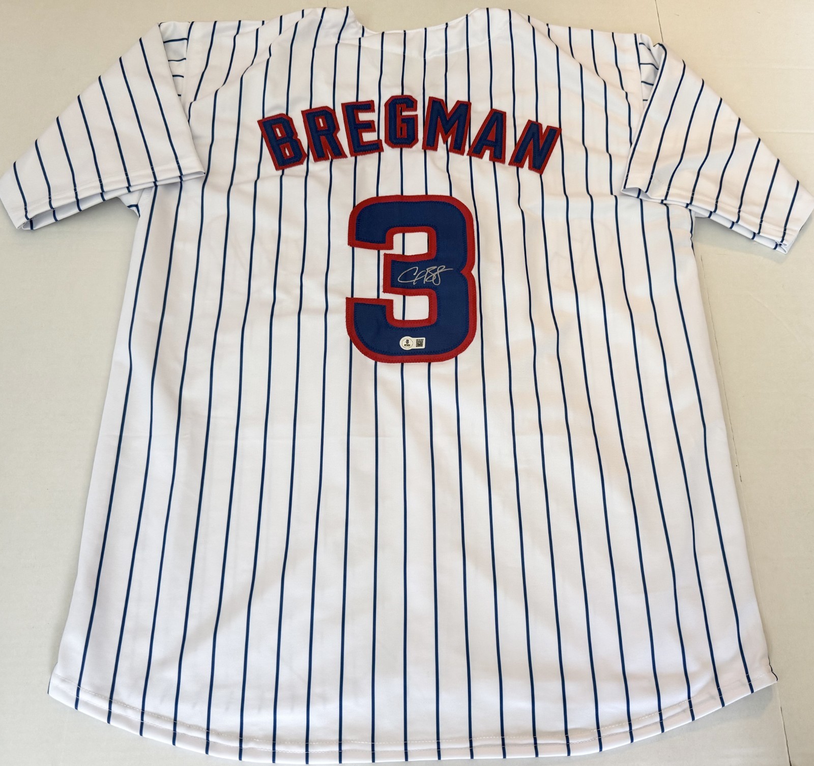Alex Bregman Chicago Cubs signed Custom jersey autographed Beckett Witnessed