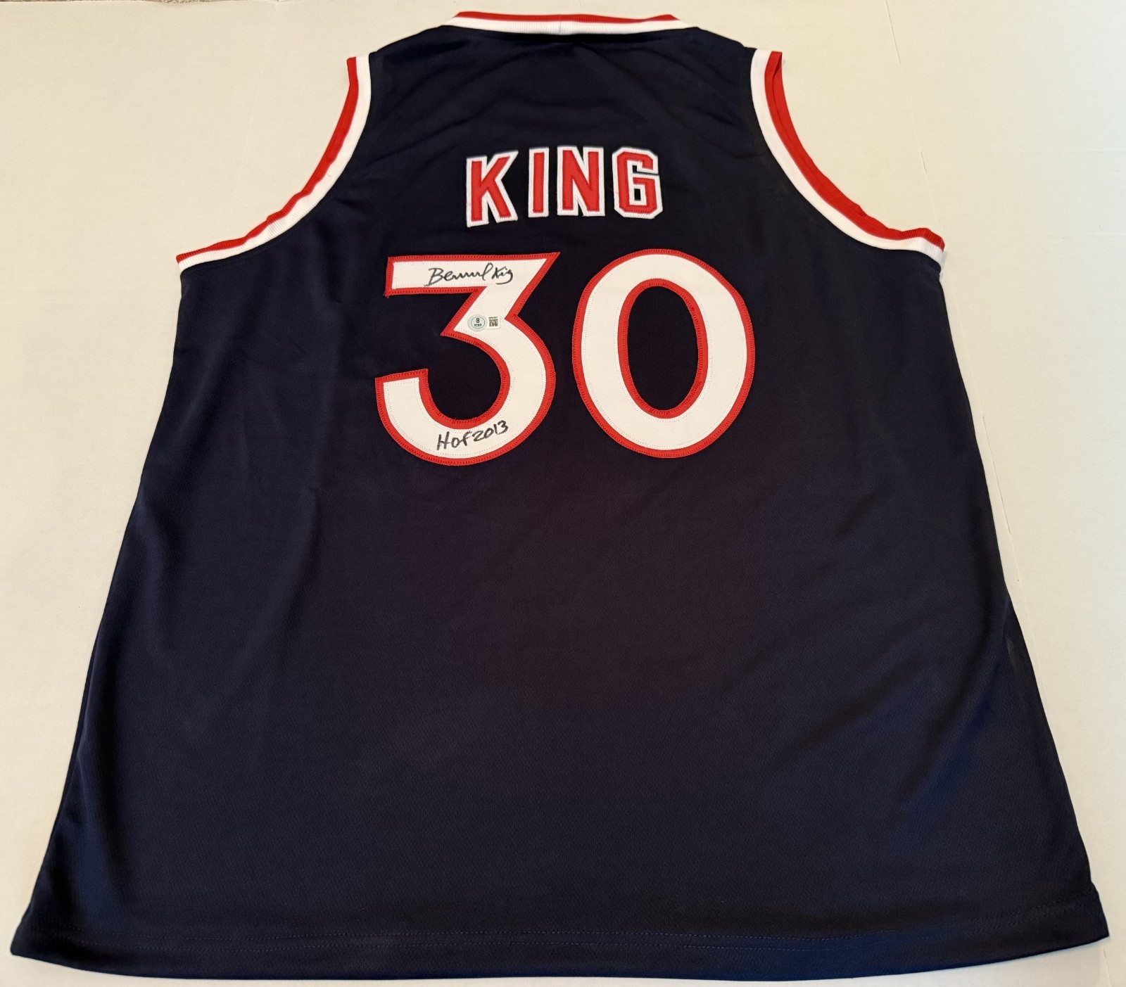Bernard King New York Knicks signed Custom jersey W/ HOF Beckett Witnessed