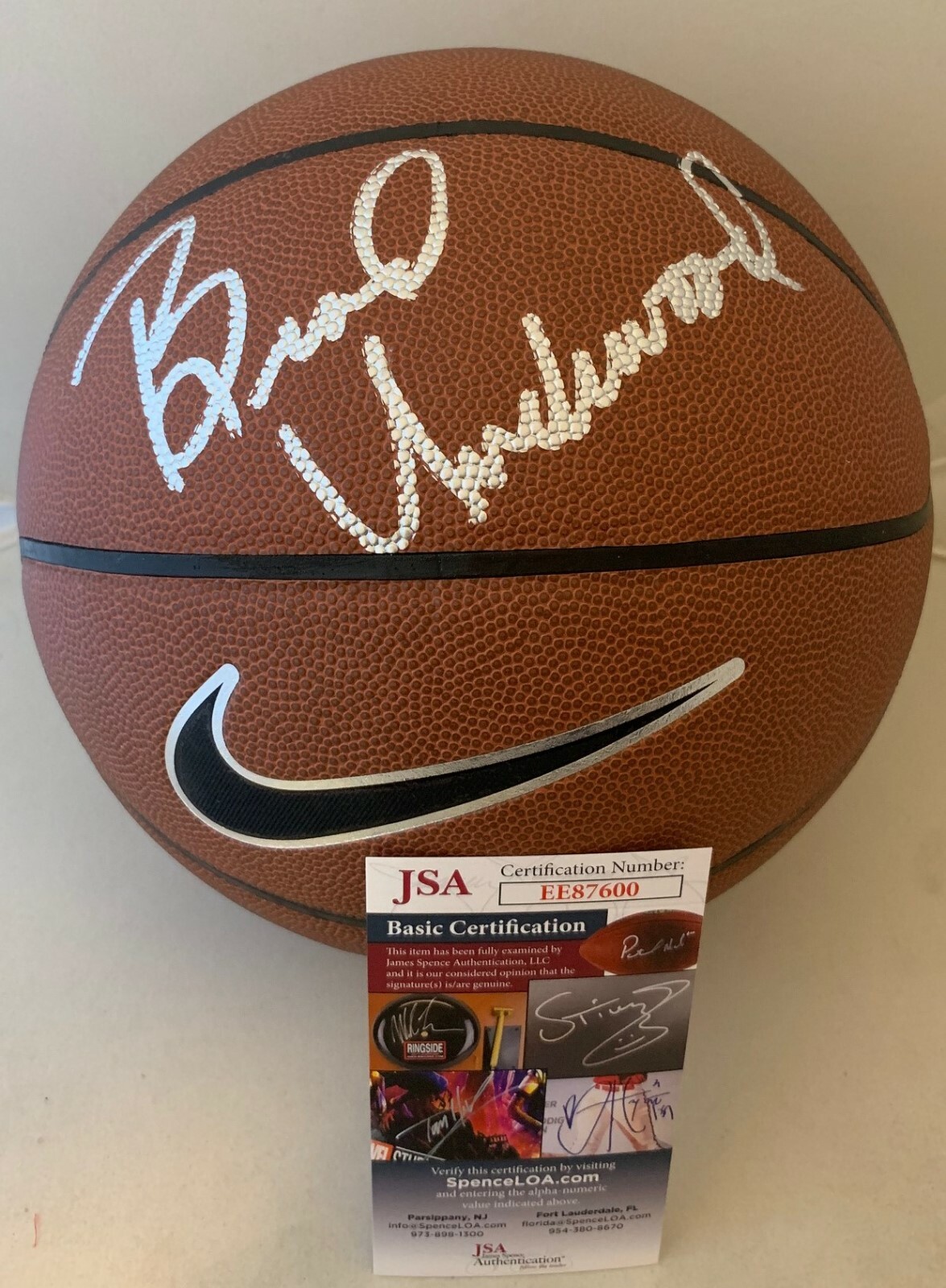 Brad Underwood Illinois signed Kansas State Wildcats F/S Basketball Ball JSA