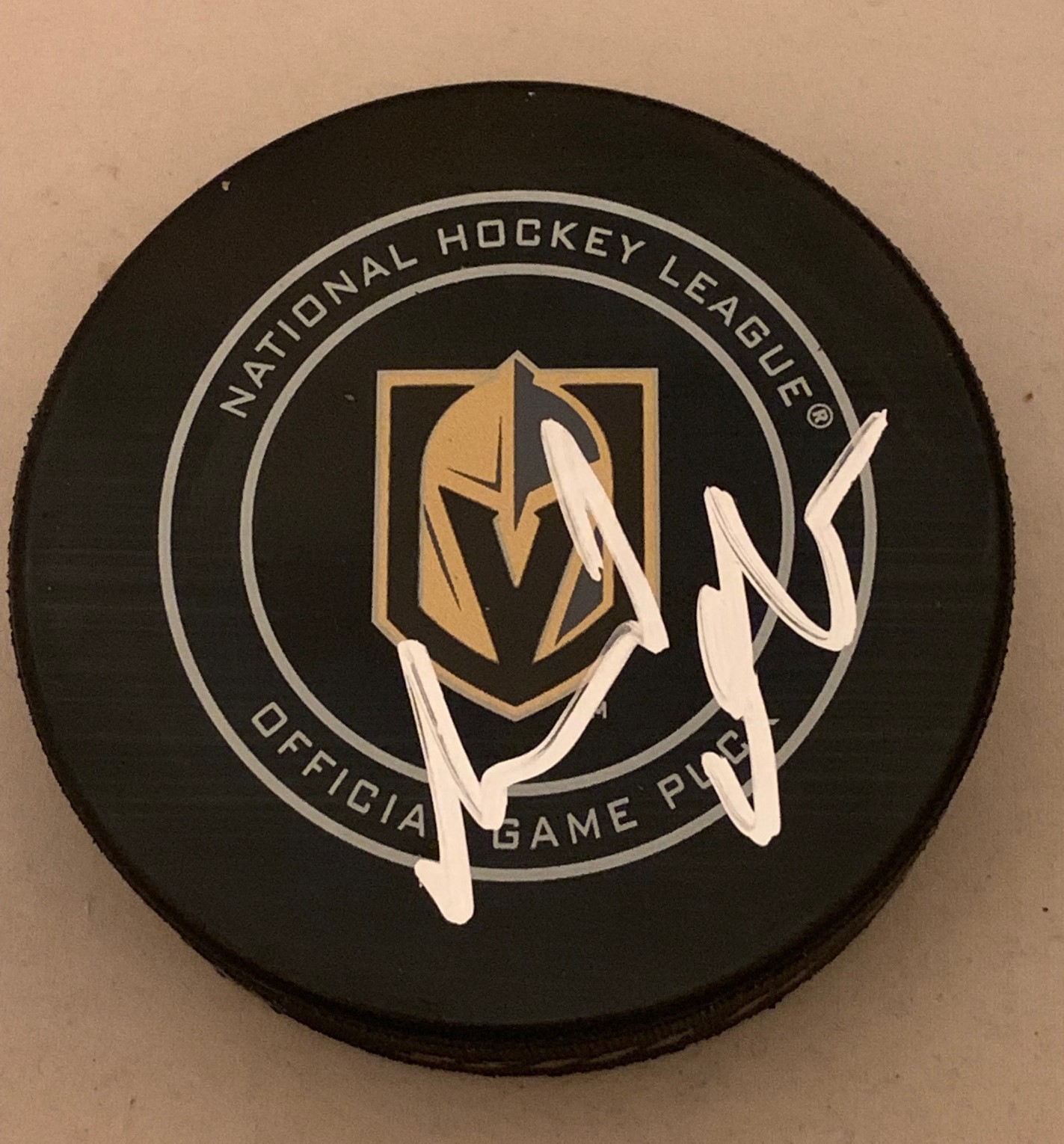 Gerard Gallant signed Las Vegas Golden Knights Official Game Puck autographed
