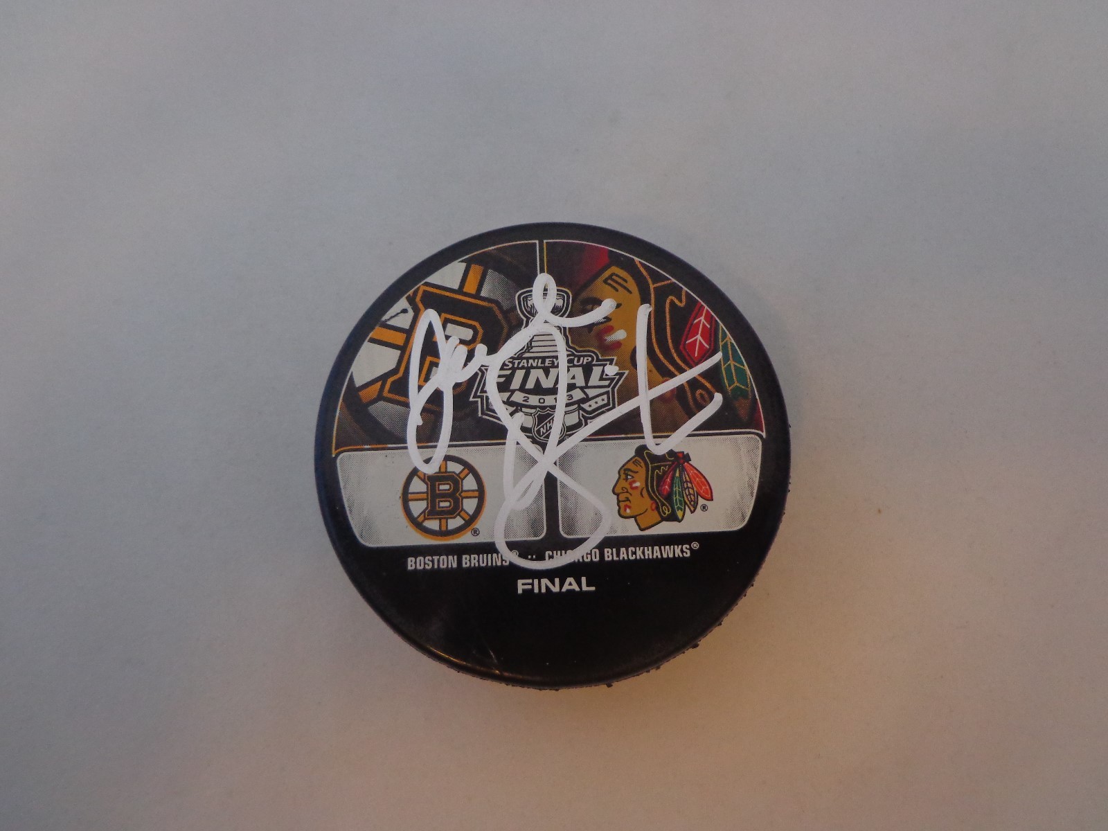 Joel Quenneville signed Chicago Blackhawks 2013 Stanley Cup Puck autographed
