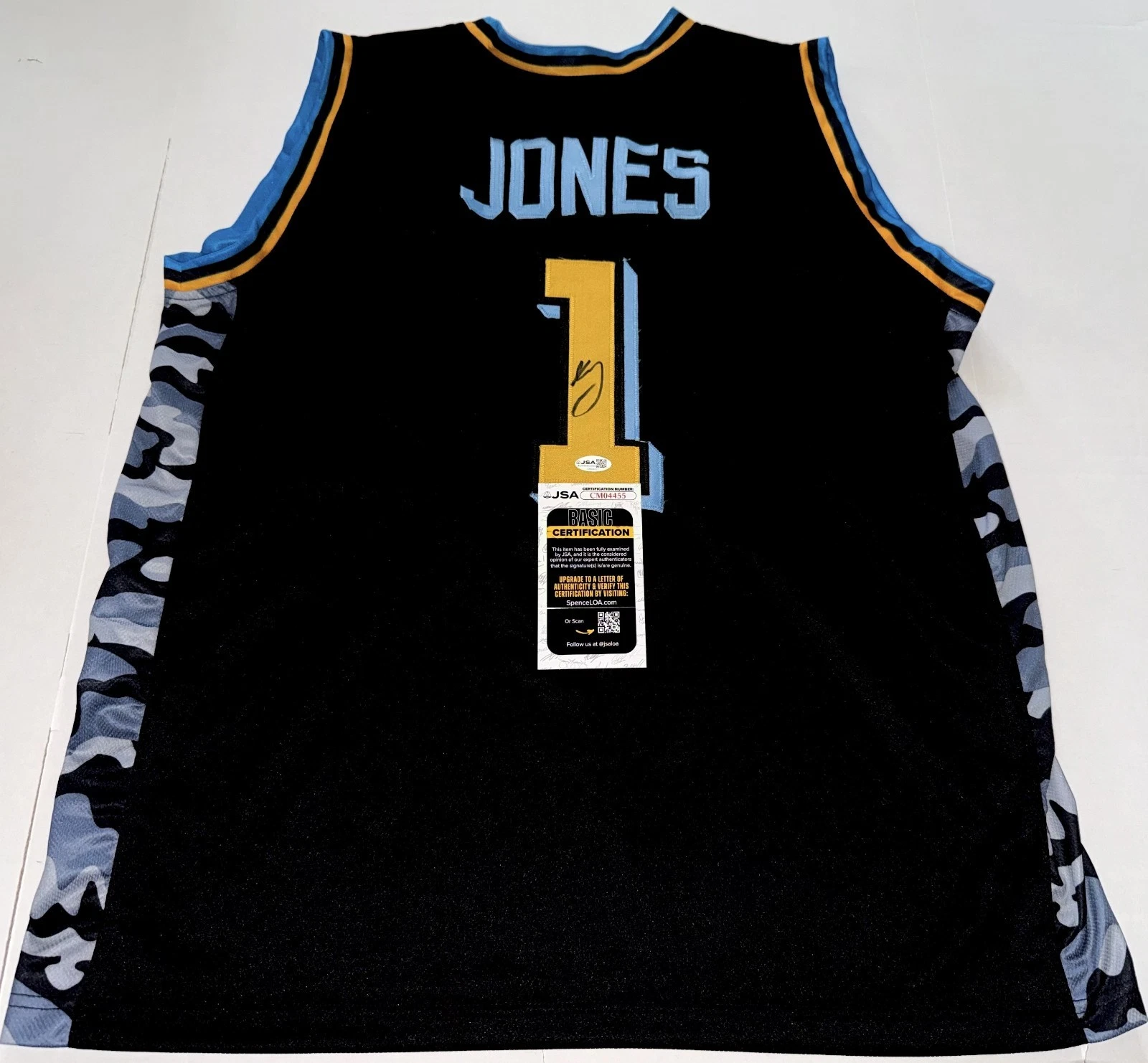 Kam Jones Marquette Golden Eagles signed Custom jersey autographed JSA COA