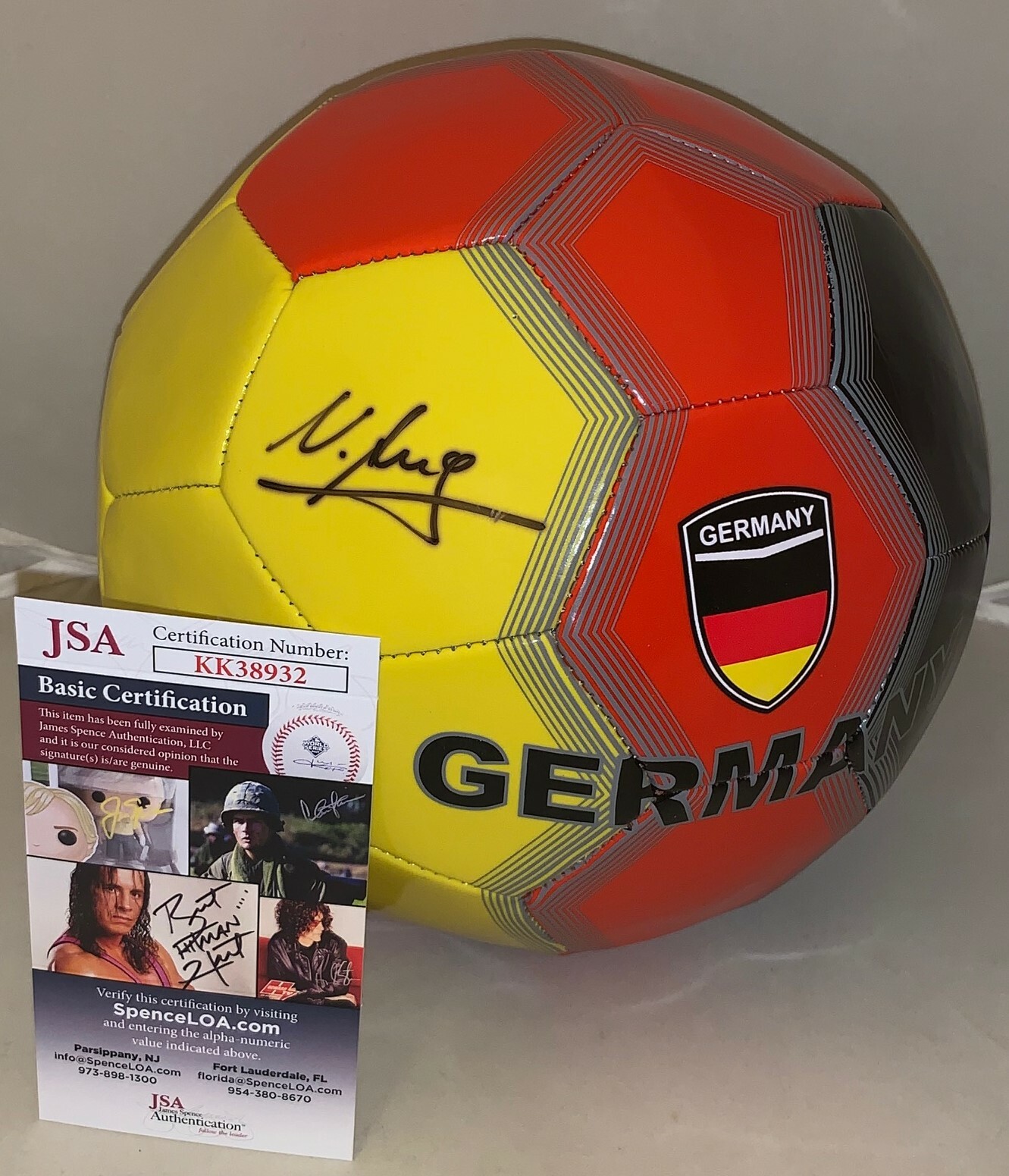 Nadine Angerer signed F/S Germany Soccer Ball autographed Proof World Cup JSA