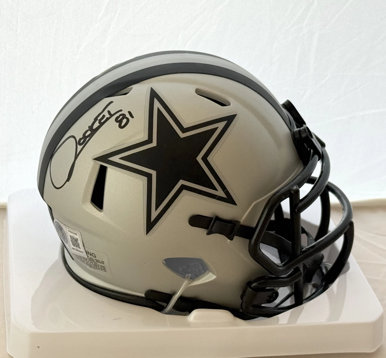Rocket Ismail signed Dallas Cowboys Rave mini helmet autographed Beckett Witness
