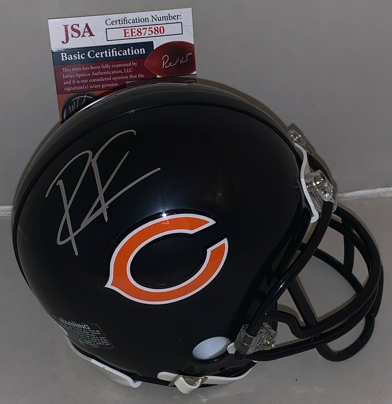 Riley Ridley signed Chicago Bears mini helmet autographed JSA