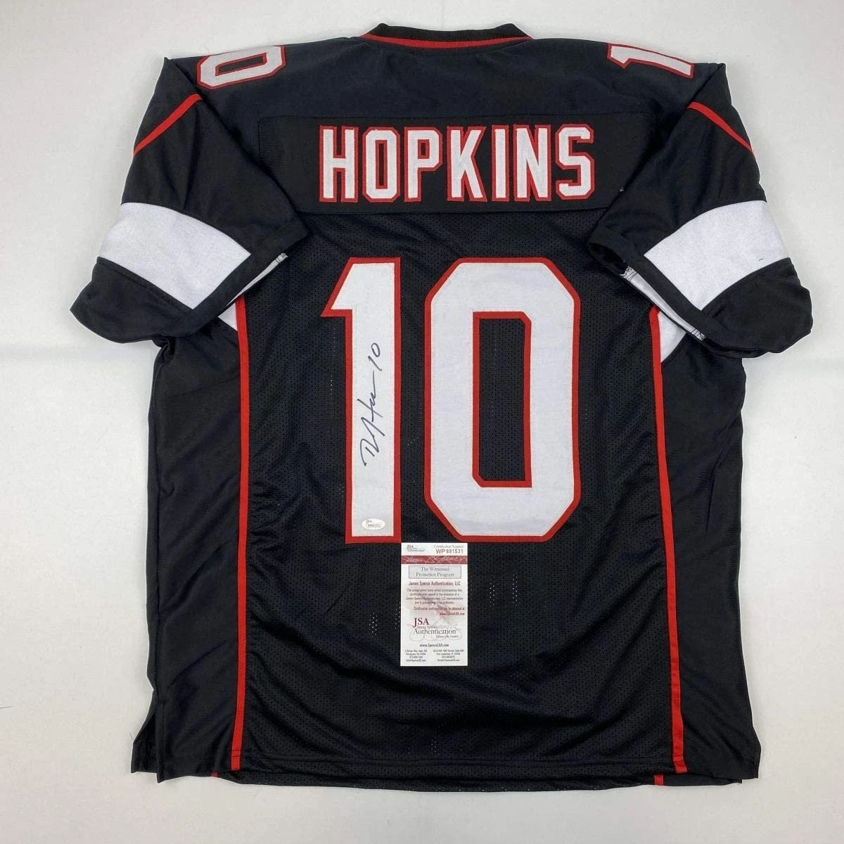 Autographed/Signed DEANDRE HOPKINS Arizona Black Jersey JSA COA Auto