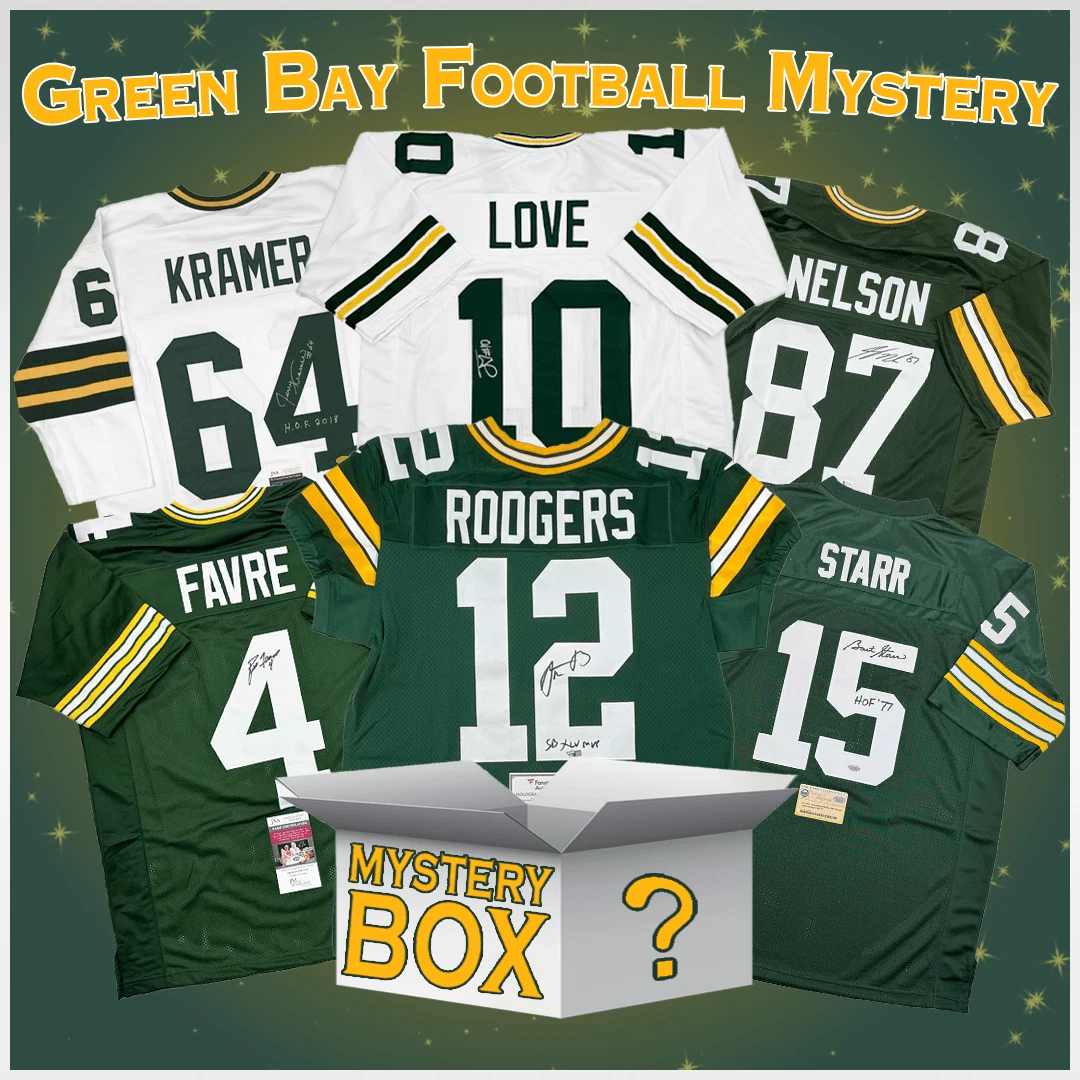 Autographed/Signed Green Bay Jersey Mystery Box PSA JSA or Beckett COA