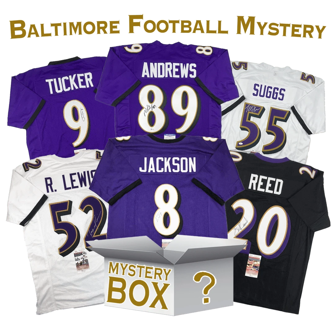 Autographed/Signed Baltimore Jersey Mystery Box PSA JSA or Beckett COA