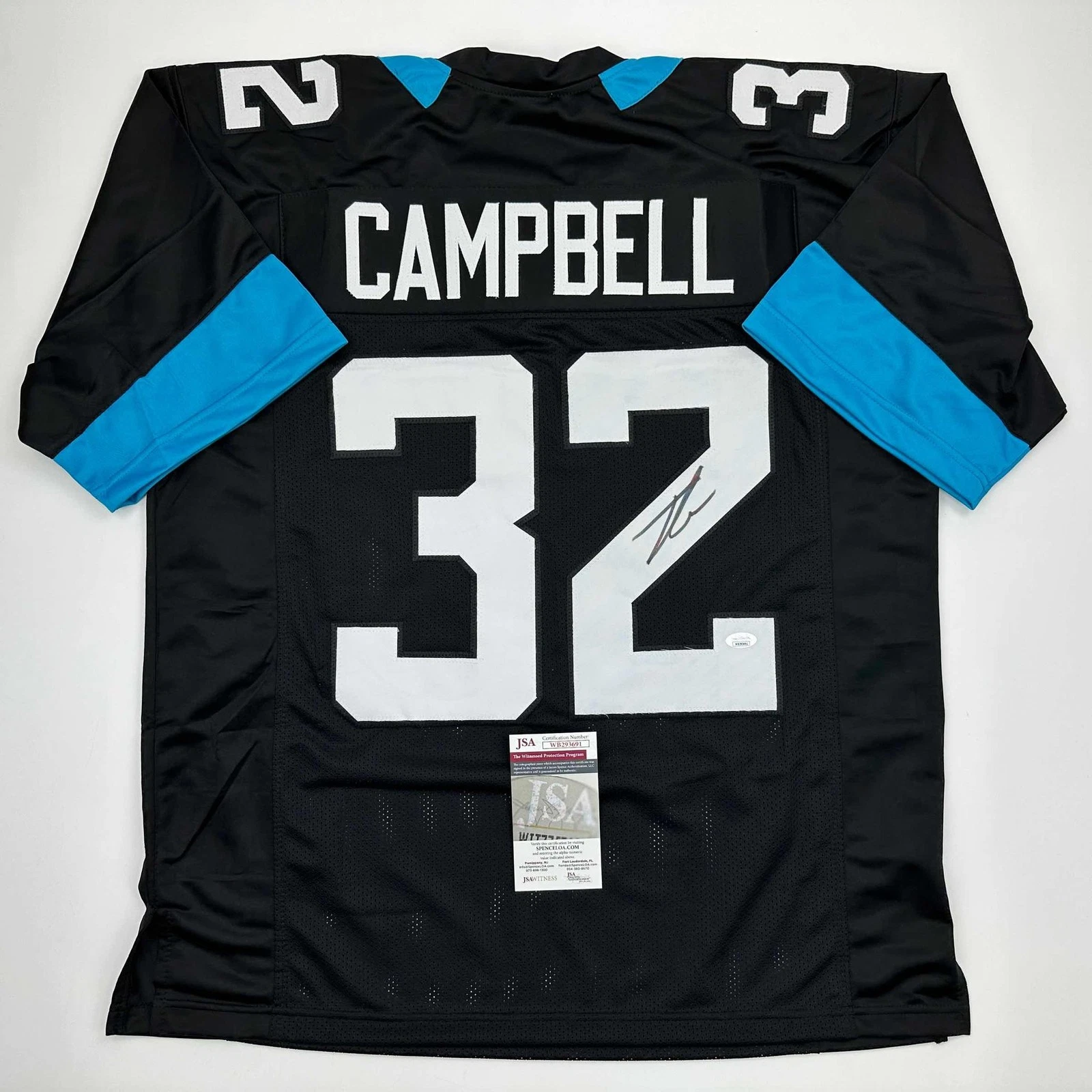 Autographed/Signed Tyson Campbell Jacksonville Black Jersey JSA COA