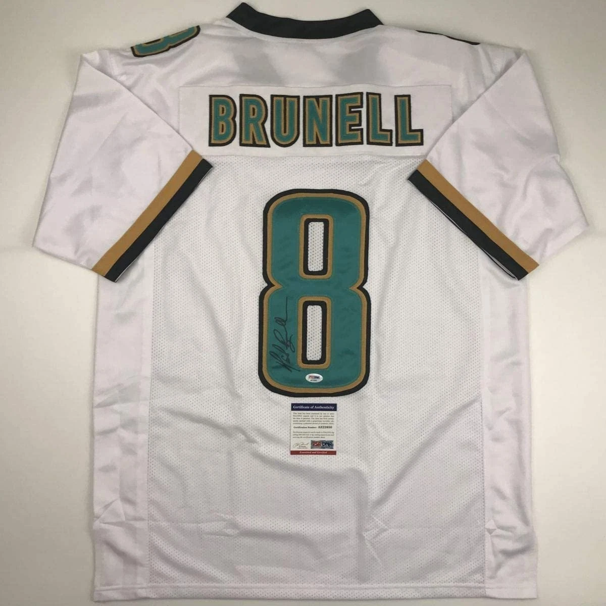 Autographed/Signed Mark Brunell Jacksonville White Jersey PSA/DNA COA